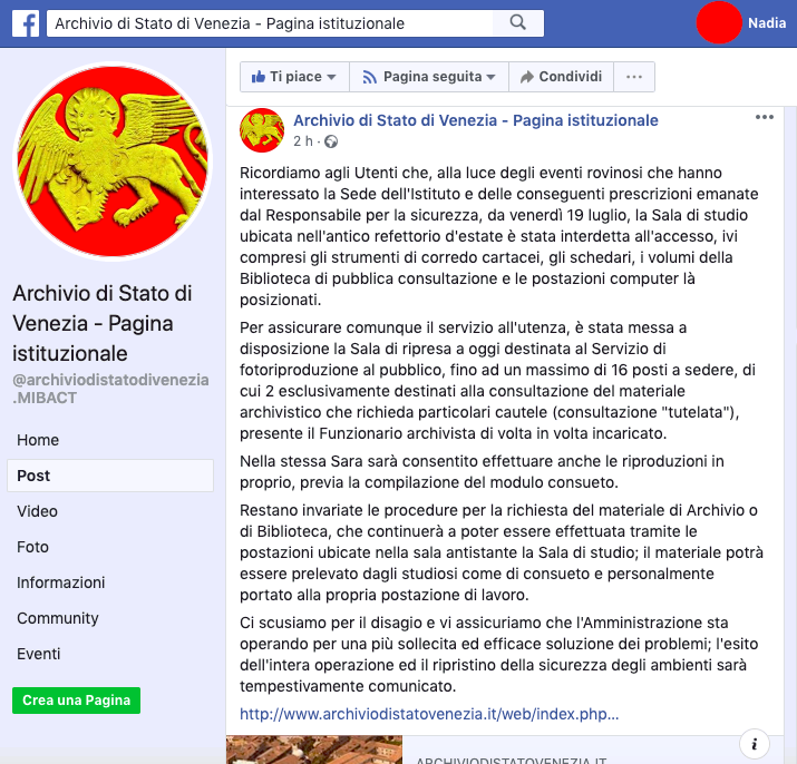 Facebook - 22 luglio