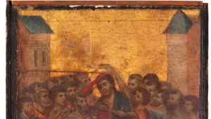 Cimabue, "Derisione di Cristo"