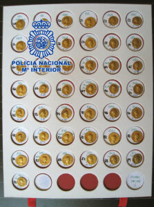 Monete oro Policia Nacional