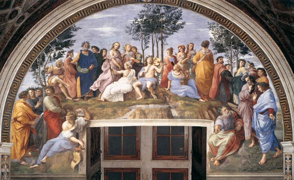 Raffaello, Parnaso, Stanze Vaticane