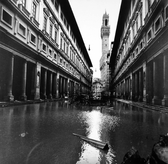 ASFi, Documentazione fotografica alluvione 1966 - Uffizi allagati